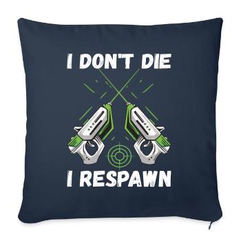 Laser Tag Anniversaire Laser Tag Joueur - Housse de coussin décorative 45 x 45 cm - bleu marine - Devant