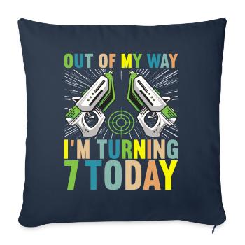 Laser Tag Anniversaire Laser Tag Joueur - Housse de coussin décorative 45 x 45 cm - bleu marine - Devant