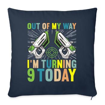 Laser Tag Anniversaire Joueur de Laser Tag - Housse de coussin décorative 45 x 45 cm - bleu marine - Devant