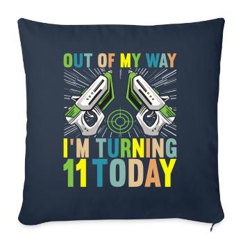 Laser Tag Anniversaire Laser Tag Joueur - Housse de coussin décorative 45 x 45 cm - bleu marine - Devant