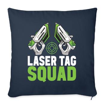 Laser Tag Anniversaire Laser Tag Joueur - Housse de coussin décorative 45 x 45 cm - bleu marine - Devant