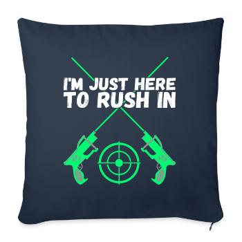 Laser Tag Anniversaire Laser Tag Joueur - Housse de coussin décorative 45 x 45 cm - bleu marine - Devant