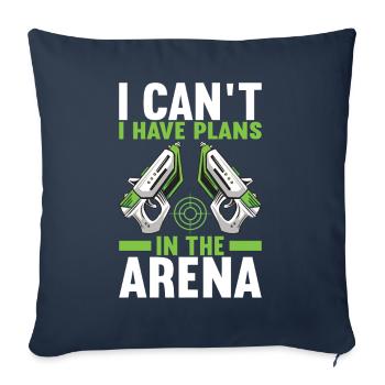 Laser Tag Anniversaire Laser Tag Joueur - Housse de coussin décorative 45 x 45 cm - bleu marine - Devant