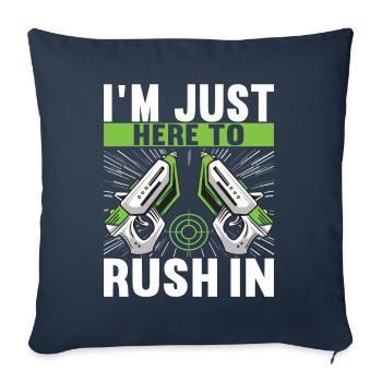 Laser Tag Anniversaire Laser Tag Joueur - Housse de coussin décorative 45 x 45 cm - bleu marine - Devant