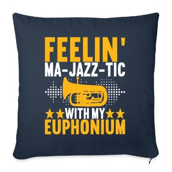 Euphonium Euphonist - Sofa pillowcase 17,3'' x 17,3'' (45 x 45 cm) - navy - Front