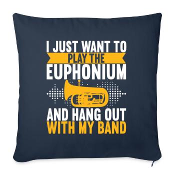 Euphonium Euphonist - Sofa pillowcase 17,3'' x 17,3'' (45 x 45 cm) - navy - Front
