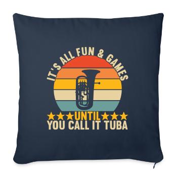 Euphonium Euphonist - Sofa pillowcase 17,3'' x 17,3'' (45 x 45 cm) - navy - Front