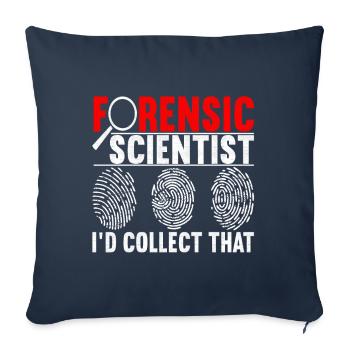 Forensics Forensic Scientist - Sofa pillowcase 17,3'' x 17,3'' (45 x 45 cm) - navy - Front