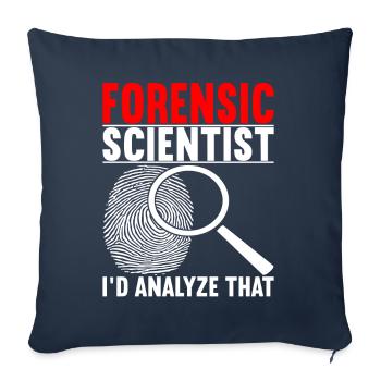 Forensics Forensic Scientist - Sofa pillowcase 17,3'' x 17,3'' (45 x 45 cm) - navy - Front