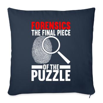 Forensics Forensic Scientist - Sofa pillowcase 17,3'' x 17,3'' (45 x 45 cm) - navy - Front