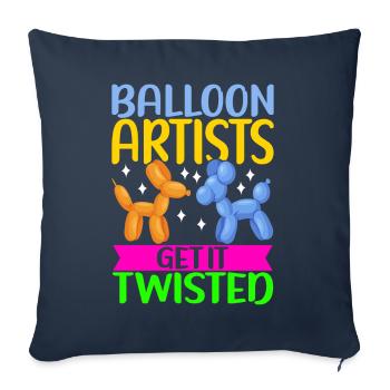 Ballontier Balloon Twisting - Sofakissenbezug 45 x 45 cm - Navy - Vorne