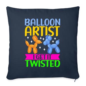 Ballontier Balloon Twisting - Sofakissenbezug 45 x 45 cm - Navy - Vorne