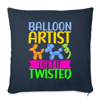 Ballontier Balloon Twisting - Sofakissenbezug 45 x 45 cm - Navy - Vorne