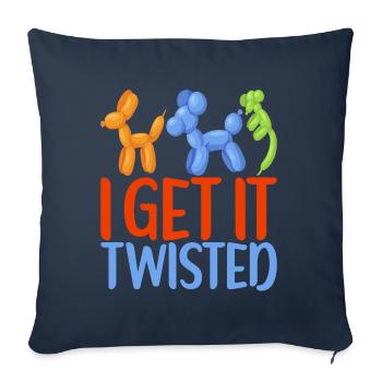 Ballontier Balloon Twisting - Sofakissenbezug 45 x 45 cm - Navy - Vorne