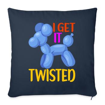 Ballontier Balloon Twisting - Sofakissenbezug 45 x 45 cm - Navy - Vorne