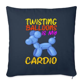 Ballontier Balloon Twisting - Sofakissenbezug 45 x 45 cm - Navy - Vorne