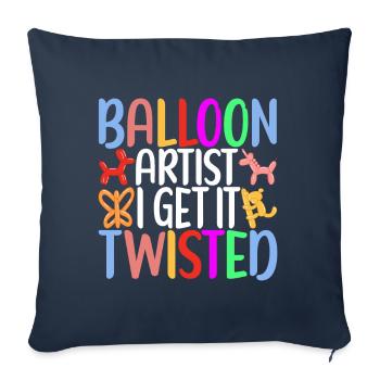 Ballontier Balloon Twisting - Sofakissenbezug 45 x 45 cm - Navy - Vorne