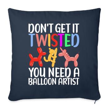 Ballontier Balloon Twisting - Sofakissenbezug 45 x 45 cm - Navy - Vorne