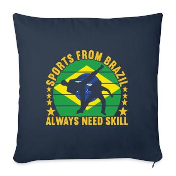 Capoeira Capoeirista - Sofa pillowcase 17,3'' x 17,3'' (45 x 45 cm) - navy - Front