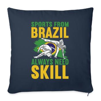 Capoeira Capoeirista - Sofa pillowcase 17,3'' x 17,3'' (45 x 45 cm) - navy - Front