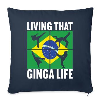Capoeira Capoeirista - Sofa pillowcase 17,3'' x 17,3'' (45 x 45 cm) - navy - Front