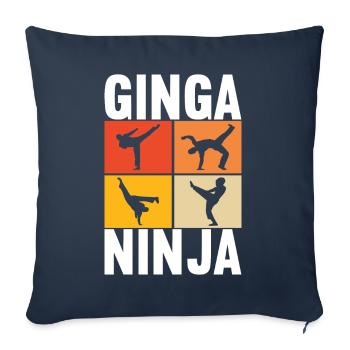 Capoeira Capoeirista - Sofa pillowcase 17,3'' x 17,3'' (45 x 45 cm) - navy - Front