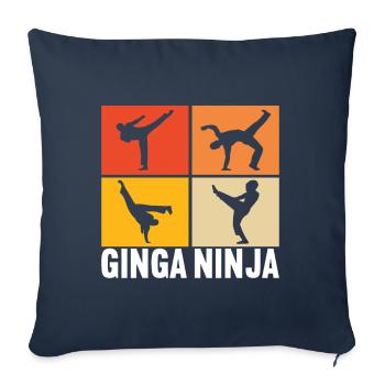 Capoeira Capoeirista - Sofa pillowcase 17,3'' x 17,3'' (45 x 45 cm) - navy - Front