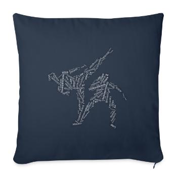 Capoeira Capoeirista - Sofa pillowcase 17,3'' x 17,3'' (45 x 45 cm) - navy - Front