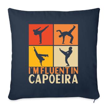 Capoeira Capoeirista - Sofa pillowcase 17,3'' x 17,3'' (45 x 45 cm) - navy - Front