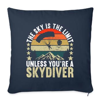 Parachutiste Parachutiste - Housse de coussin décorative 45 x 45 cm - bleu marine - Devant