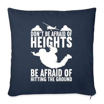Parachutiste Parachutiste - Housse de coussin décorative 45 x 45 cm - bleu marine - Devant
