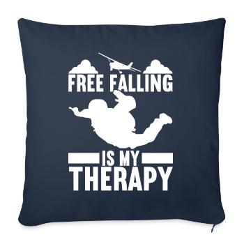 Parachutiste Parachutiste - Housse de coussin décorative 45 x 45 cm - bleu marine - Devant
