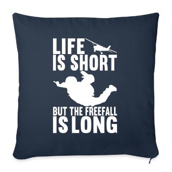 Parachutiste Parachutiste - Housse de coussin décorative 45 x 45 cm - bleu marine - Devant