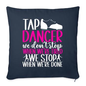 Tap Dance Tap Dancer - Sofa pillowcase 17,3'' x 17,3'' (45 x 45 cm) - navy - Front