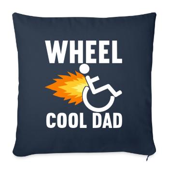 Personnes en fauteuil roulant Fauteuil roulant - Housse de coussin décorative 45 x 45 cm - bleu marine - Devant