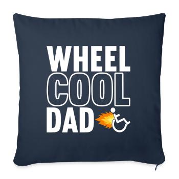 Personnes en fauteuil roulant Fauteuil roulant - Housse de coussin décorative 45 x 45 cm - bleu marine - Devant