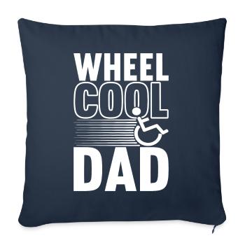 Personnes en fauteuil roulant Fauteuil roulant - Housse de coussin décorative 45 x 45 cm - bleu marine - Devant