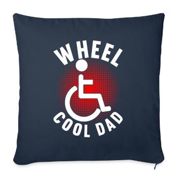 Personnes en fauteuil roulant Fauteuil roulant - Housse de coussin décorative 45 x 45 cm - bleu marine - Devant