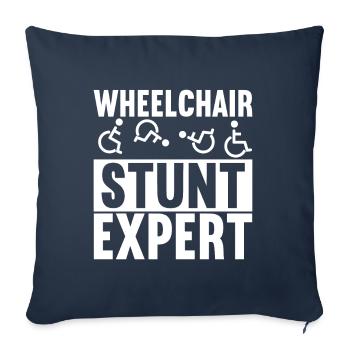 Personnes en fauteuil roulant Fauteuil roulant - Housse de coussin décorative 45 x 45 cm - bleu marine - Devant