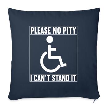 Personnes en fauteuil roulant Fauteuil roulant - Housse de coussin décorative 45 x 45 cm - bleu marine - Devant