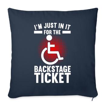 Personnes en fauteuil roulant Fauteuil roulant - Housse de coussin décorative 45 x 45 cm - bleu marine - Devant