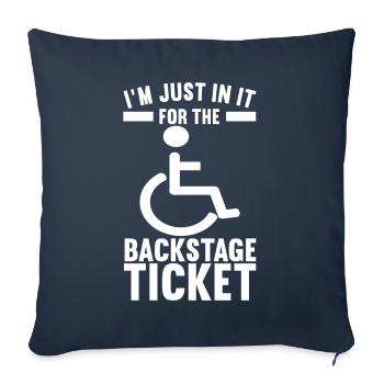 Personnes en fauteuil roulant Fauteuil roulant - Housse de coussin décorative 45 x 45 cm - bleu marine - Devant