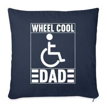 Personnes en fauteuil roulant Fauteuil roulant - Housse de coussin décorative 45 x 45 cm - bleu marine - Devant
