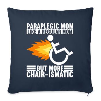 Personnes en fauteuil roulant Fauteuil roulant - Housse de coussin décorative 45 x 45 cm - bleu marine - Devant