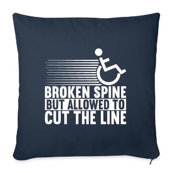 Personnes en fauteuil roulant Fauteuil roulant - Housse de coussin décorative 45 x 45 cm - bleu marine - Devant