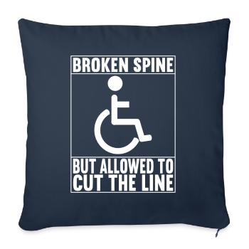 Personnes en fauteuil roulant Fauteuil roulant - Housse de coussin décorative 45 x 45 cm - bleu marine - Devant