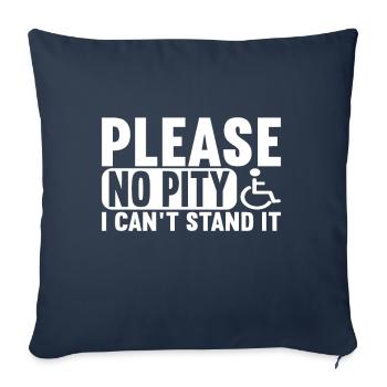 Personnes en fauteuil roulant Fauteuil roulant - Housse de coussin décorative 45 x 45 cm - bleu marine - Devant