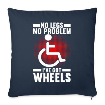 Personnes en fauteuil roulant Fauteuil roulant - Housse de coussin décorative 45 x 45 cm - bleu marine - Devant