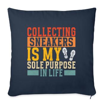 Sneakerhead Sneaker Collector - Sofa pillowcase 17,3'' x 17,3'' (45 x 45 cm) - navy - Front
