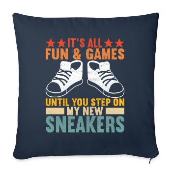 Sneakerhead Sneaker Collector - Sofakissenbezug 45 x 45 cm - Navy - Vorne